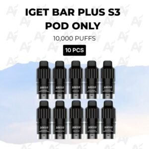 10 Pack IGET Bar Plus S3 Pods Mixed Flavours 10000 Puffs