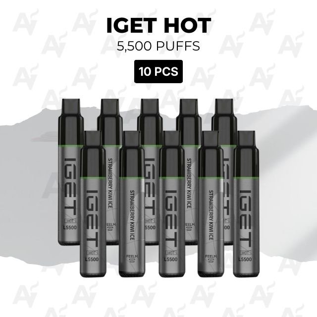 10 pack iget hot mixed flavours 5500 puffs 10 Pack IGET Hot Mixed Flavours 5500 Puffs