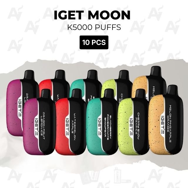 10 pack iget moon 5000 puffs 10 Pack IGET Moon 5000 Puffs