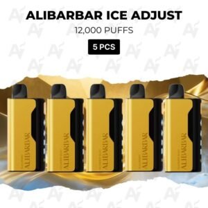 5 Pack Alibarbar Ice Adjust Mixed Flavours 12000 Puffs
