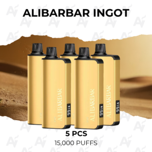 5 Pack Alibarbar Ingot Mixed Flavours 15000 Puffs