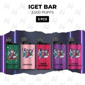 5 Pack IGET Bar Mixed Flavours 3500 Puffs