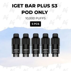 5 Pack IGET Bar Plus S3 Pods Mixed Flavours 10000 Puffs