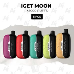 5 Pack IGET Moon 5000 Puffs