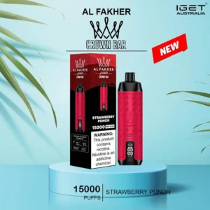 alfakher crown bar strawberry punch 150000 puffs 1.webp