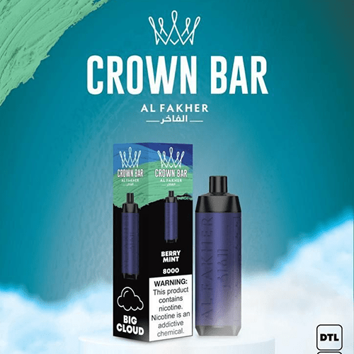 al fakher crown bar alfakher berry mint 8000 puffs Al Fakher Crown Bar Alfakher Berry Mint 8000 Puffs