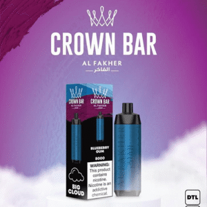 Al Fakher Crown Bar Alfakher Blueberry Bubble GUM 8000 Puffs