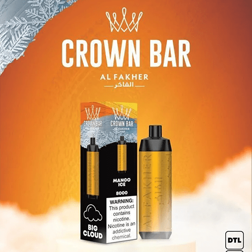 al fakher crown bar alfakher mango freeze 8000 puffs Al Fakher Crown Bar Alfakher Mango Freeze 8000 Puffs