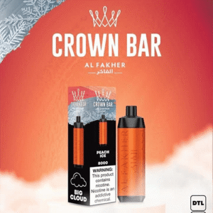 Al Fakher Crown Bar Alfakher Peach ICE 8000 Puffs