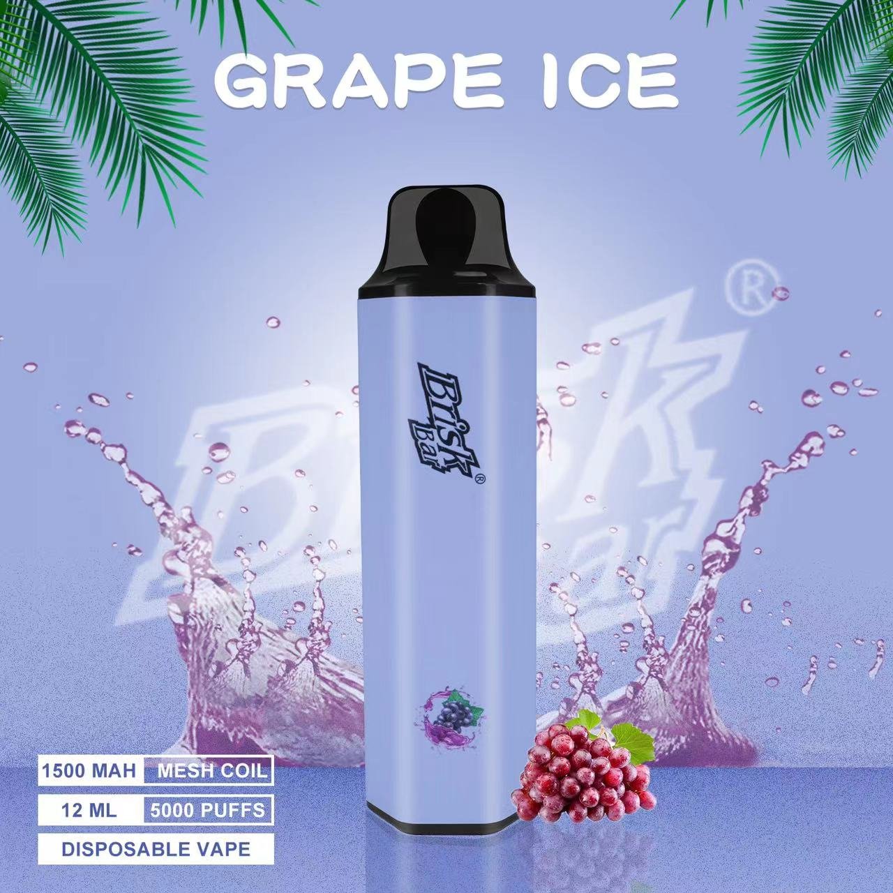 brisk bar grape ice 5000 puffs Brisk Bar Grape ICE 5000 Puffs