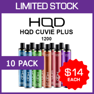 10 Pack HQD Cuvie Plus 1200 Puffs