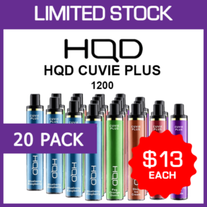 20 Pack HQD Cuvie Plus 1200 Puffs