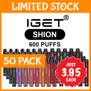 50 Pack IGET Shion Mixed Flavours 600 Puffs