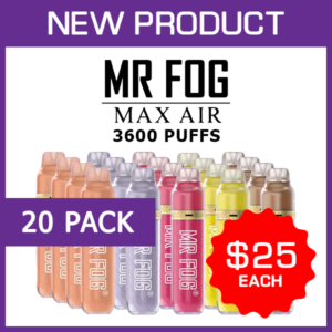20 Pack Mr Fog AIR - 20 3600 Puffs