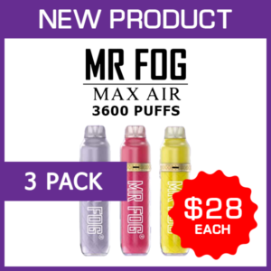 3 Pack Mr Fog AIR - 3 3600 Puffs