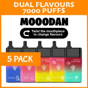 5 Pack Mooodan 7000 Puffs