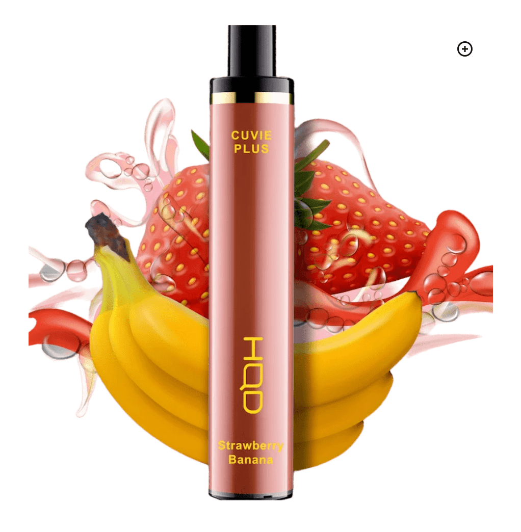 hqd cuvie plus strawberry banana 1200 puffs HQD Cuvie Plus Strawberry Banana 1200 Puffs