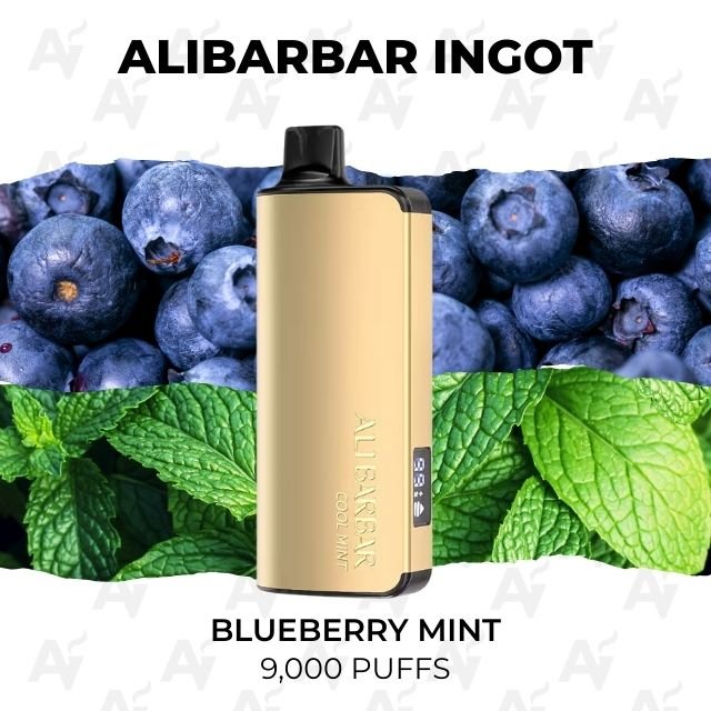 alibarbar ingot blueberry mint 9000 puffs Alibarbar Ingot Blueberry Mint 9000 Puffs
