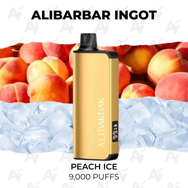 alibarbar ingot peach ice 9000 puffs Alibarbar Ingot Peach Ice 9000 Puffs