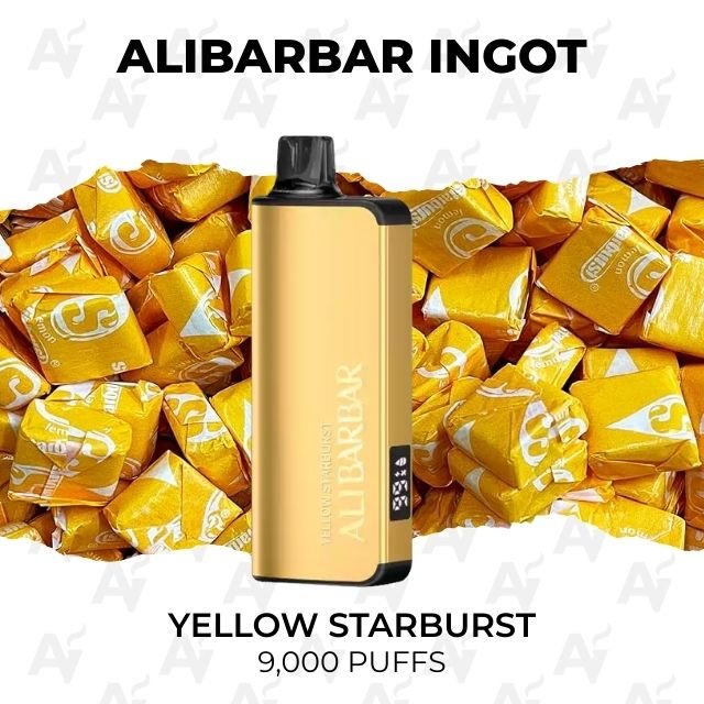 alibarbar ingot yellow starburst 9000 puffs Alibarbar Ingot Yellow Starburst 9000 Puffs