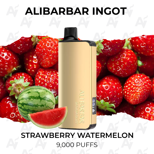 alibarbar ingot strawberry watermelon 9000 puffs Alibarbar Ingot Strawberry Watermelon 9000 Puffs