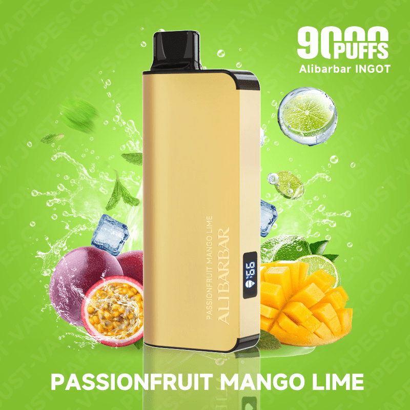 alibarbar ingot passionfruit mango lime 9000 puffs Alibarbar Ingot Passionfruit Mango Lime 9000 Puffs