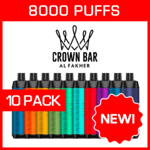 10 Pack Al Fakher Crown Bar Alfakher - 10 8000 Puffs