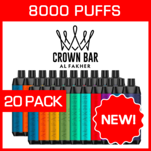 20 Pack Al Fakher Crown Bar Alfakher - 20 8000 Puffs