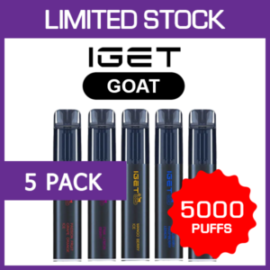 5 Pack IGET Goat 5000 Puffs