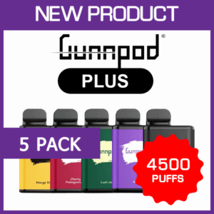 5 Pack Gunnpod Plus 4500 Puffs