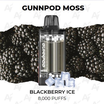 gunnpod moss blackberry ice 8000 puffs Gunnpod Moss Blackberry Ice 8000 Puffs