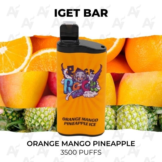 iget bar orange mango pineapple 3500 puffs IGET Bar Orange Mango Pineapple 3500 Puffs
