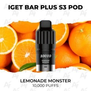 IGET Bar Plus S3 Pods Lemonade Monster 10000 Puffs