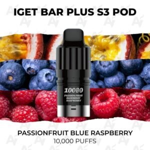 IGET Bar Plus S3 Pods Passionfruit Blue Raspberry 10000 Puffs