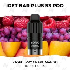 IGET Bar Plus S3 Pods Raspberry Grape Mango 10000 Puffs