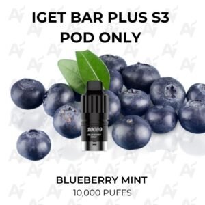 IGET Bar Plus S3 Pods Blueberry Mint 10000 Puffs