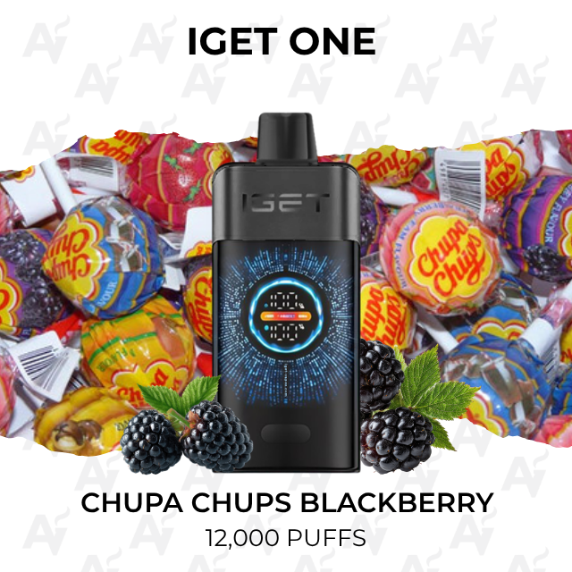 iget one chupa chups blackberry 12000 puffs IGET One Chupa Chups Blackberry 12000 Puffs
