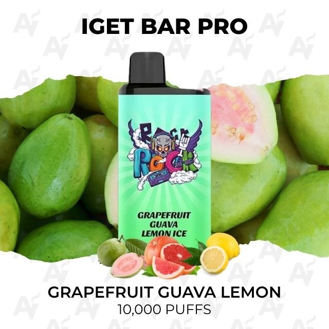 iget bar pro grapefruit guava lemon 10000 puffs IGET Bar Pro Grapefruit Guava Lemon 10000 Puffs