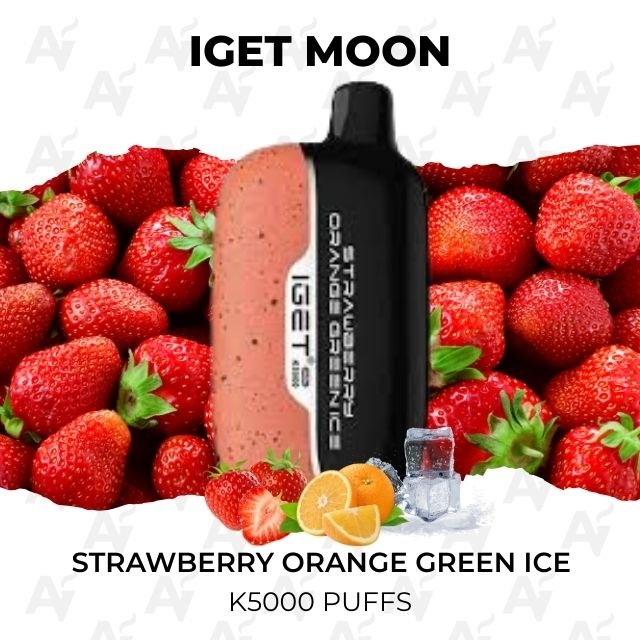 iget moon strawberry orange green ice 5000 puffs IGET Moon Strawberry Orange Green Ice 5000 Puffs