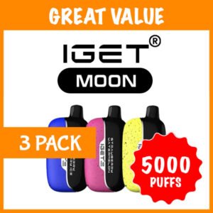 3 Pack IGET Moon Mixed Flavours 5000 Puffs