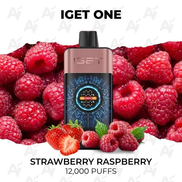 iget one strawberry raspberry 12000 puffs IGET One Strawberry Raspberry 12000 Puffs