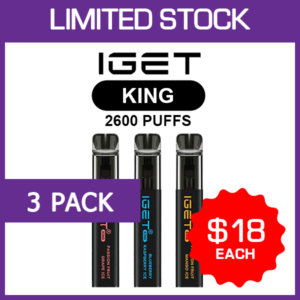 3 Pack IGET King 2600 Puffs