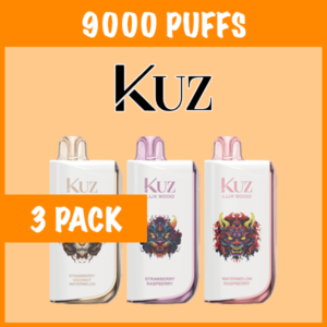 3 Pack KUZ Ultra Mixed Flavours 9000 Puffs