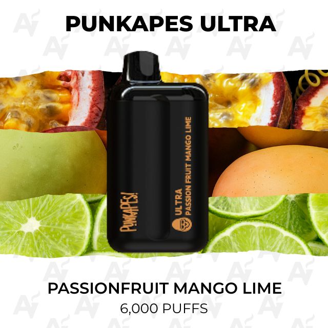 punkapes ultra passionfruit mango lime 6000 puffs Punkapes Ultra Passionfruit Mango Lime 6000 Puffs
