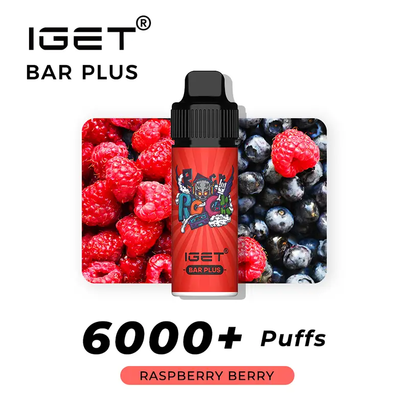 iget bar plus raspberry berry 6000 puffs IGET Bar Plus Raspberry Berry 6000 Puffs